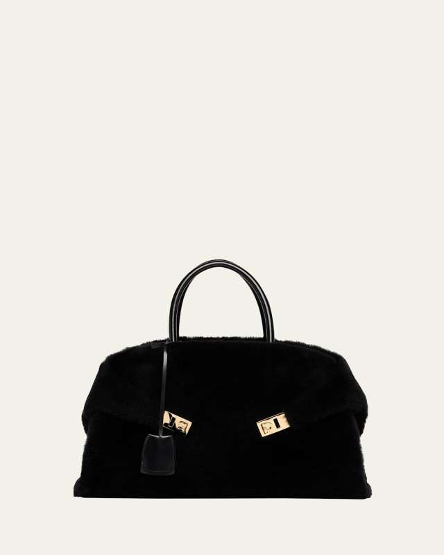 Hug Medium Wool Top-Handle Bag